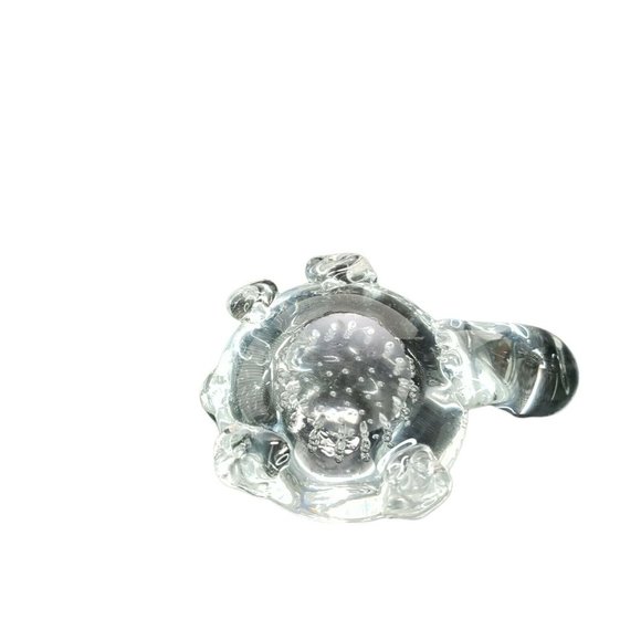 Art Glass Turtle Controlled Bubbles Sculpture Paperweight Vintage - Picture 4 of 9